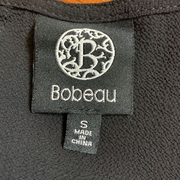 BOBEAU Blouse pullover keyhole back closure 3/4 sleeves with ruching women’s S - Picture 4 of 12